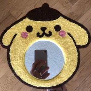 Small Dog Handmade Punch Needle Mirror