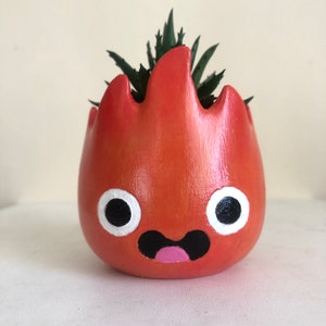 Cute Fire Demon 3d Printed Flower Pot - Pencil Holder