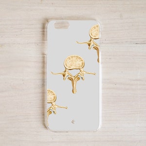 vertebrae TPU phone case, iPhone Samsung Motorola LG Google spine bone doctor chiropractor chiropractic physical therapist graduation gift