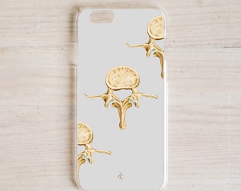 vertebrae TPU phone case, iPhone Samsung Motorola LG Google spine bone doctor chiropractor chiropractic physical therapist graduation gift