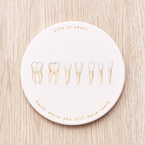 teeth coaster, dentist gift, medical student gift, graduation gift, future doctor