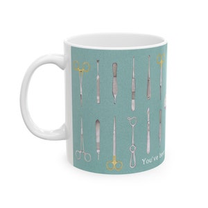 Surgical Instruments Ceramic Mug surgical tech nurse surgeon doctor coffee mug medical assistant thank you gift Bild 3