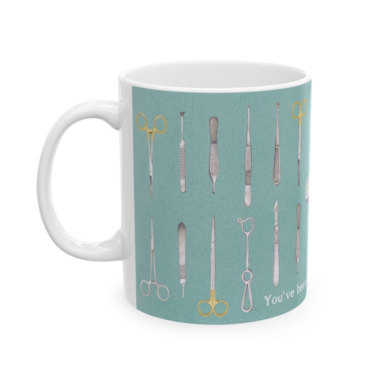 Surgical Instruments Ceramic Mug surgical tech nurse surgeon doctor coffee mug medical assistant thank you gift Bild 3
