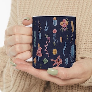 Microbiology Ceramic Mug coffee mug tea mug biology gifts science gifts bacteria mug cute mug teacher gifts vintage unique cup