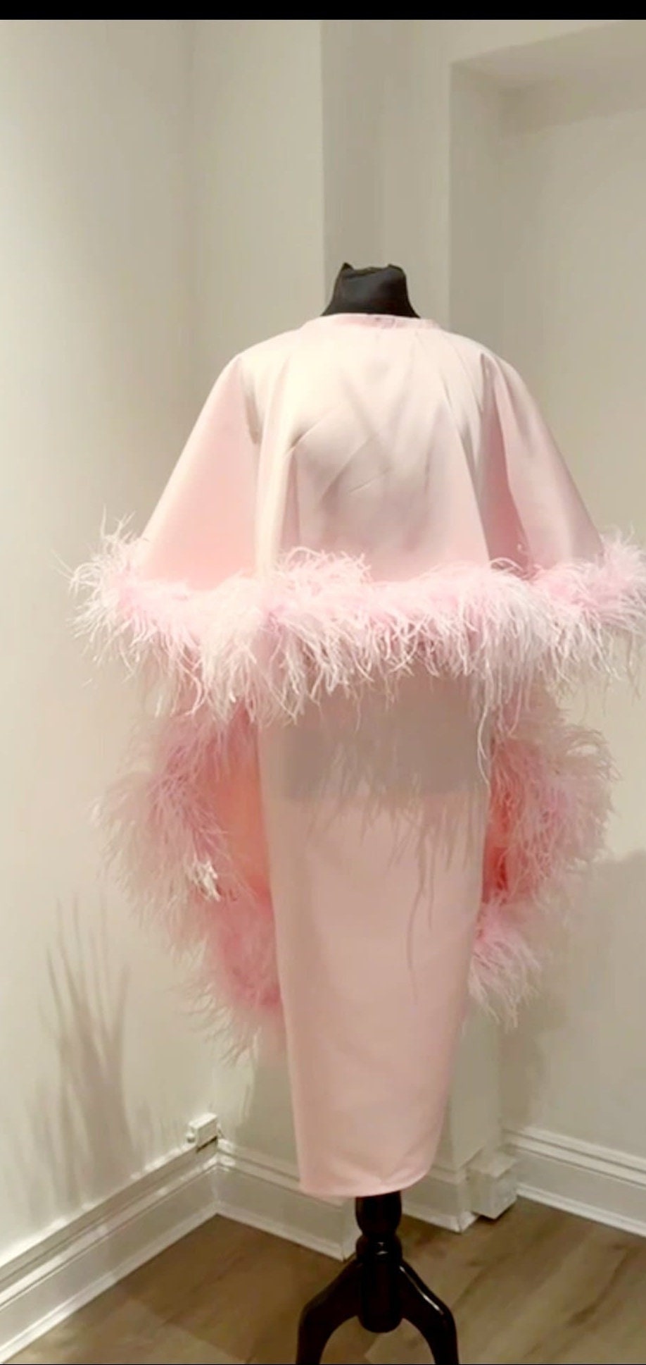 ANY COLOUR Cape Feather Set Skirt Dress Wedding Guest Outfit Bridal Dress SDress Ostrich Feathers Mother of The Bride Dress Races Horse