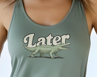 Later Gator Tank Top • Komfortfarben 9360 • Lustiges Retro-Grafik-Tank