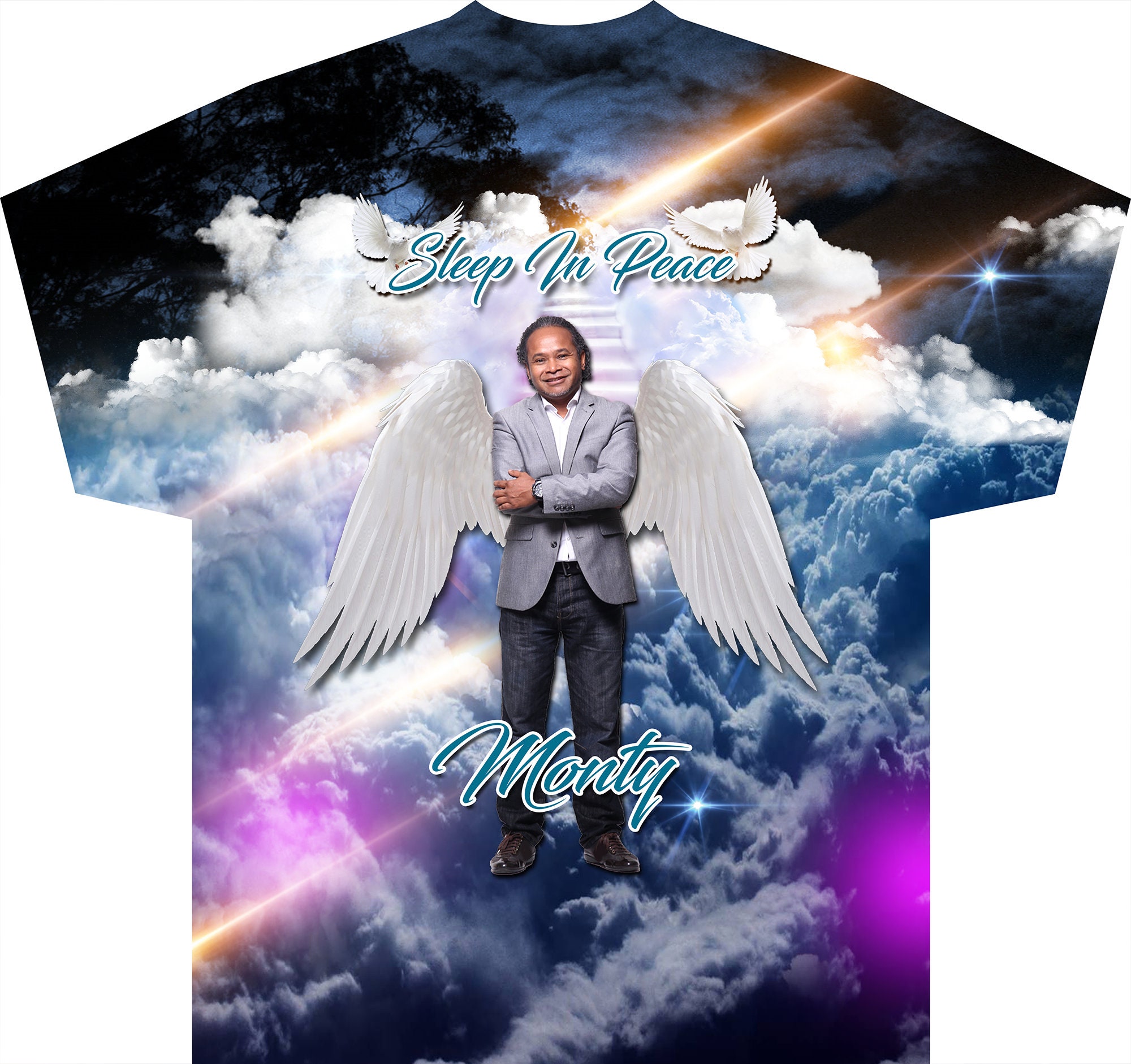 Angel's Wings Rest In Peace All Over 3D TShirt 3D Tee Etsy
