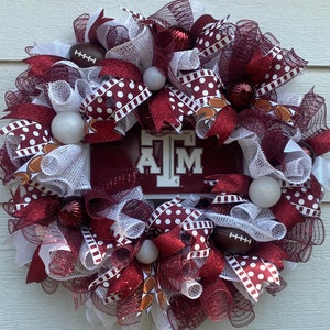 24&quot; Texas A&M Aggies TX A M Football Wreath