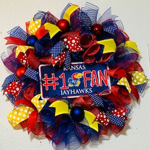 University of Kansas Jayhawks Wreath KU