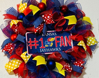 University of Kansas Jayhawks Wreath KU