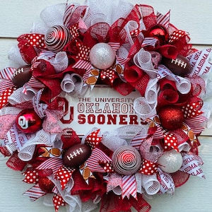 24&quot; OU Oklahoma Sooners Wreath Boomer