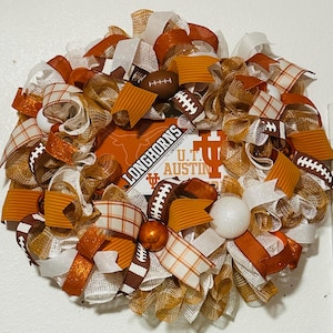 24" UT University of Texas Longhorns Wreath Hook Em