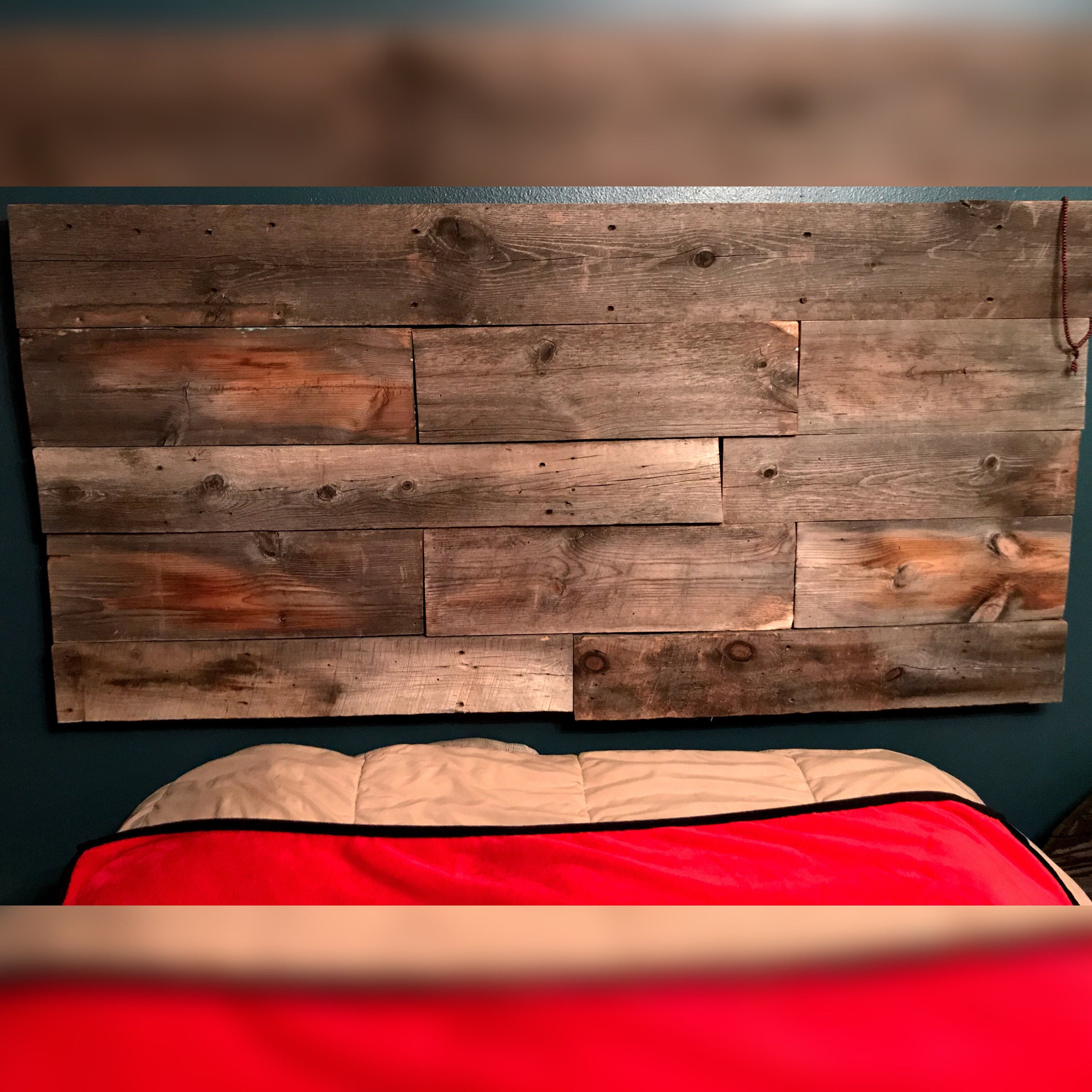 Reclaimed Barnwood Headboard rustic Etsy