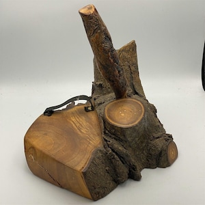 HANDGEMAAKTE Vintage 1988 White Cedar Visitekaartje & Pennenhouder EN Pen