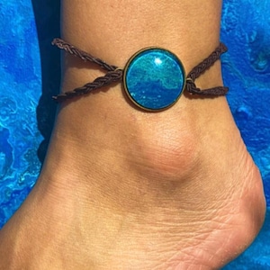 Bohemian Bracelet, Ocean Jewelry, Pilpaintings, Boho Jewels, Sea Style, Marine Gift, Surfer, Oceans anklet, Accessories, Blue Sea Jewel, Blu