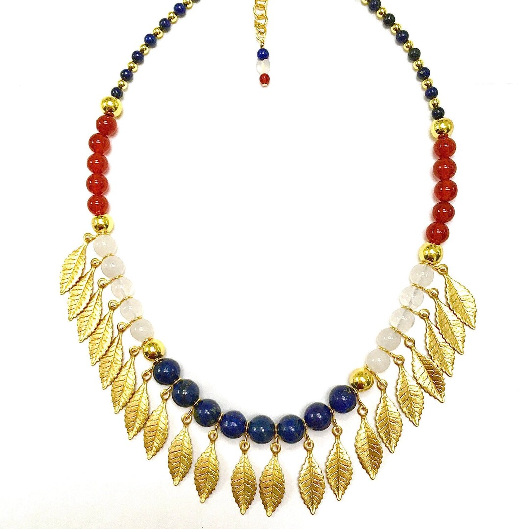 Assyrian Inspired Flag Color Necklace Etsy