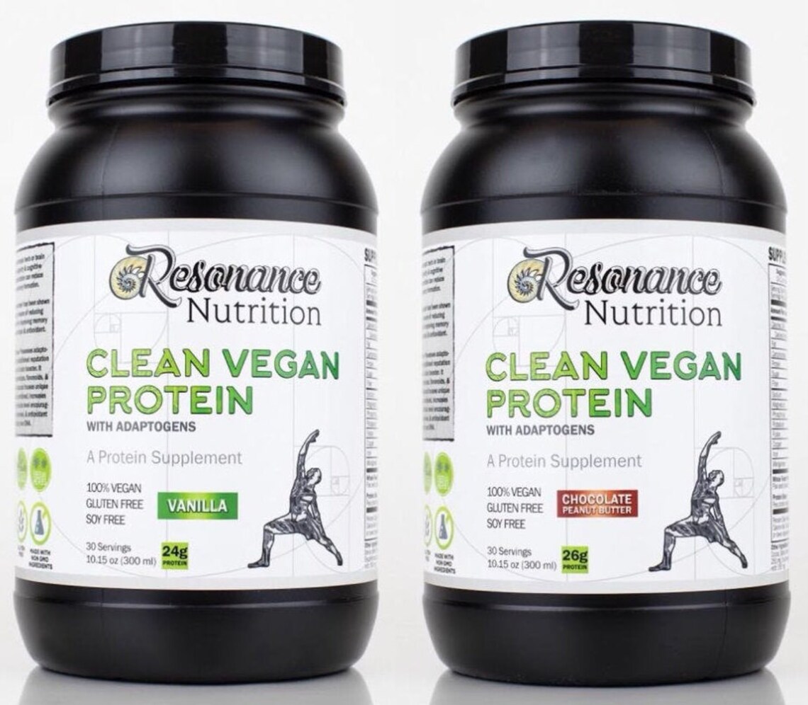 Clean Vegan Protein Powder Adaptogens Resonance Nutrition Etsy.de