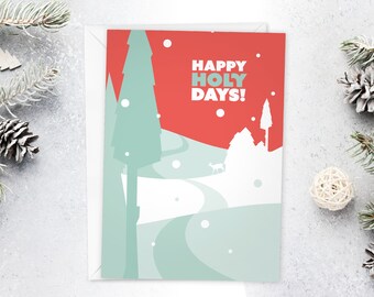 LUXE Christmas card "Holy-Days" hand-numbered & limited: high-quality postcard DIN A6, incl. envelope, extra-thick paper with colored edge