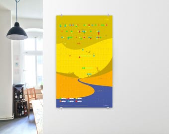 Limited edition wall calendar 2026 "Beauty", design calendar, organizer, individual family planner, poster with colorful stickers