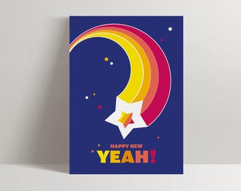 Happy New Year! New Year's card | Illustrated postcard for the turn of the year | DIN A6 format