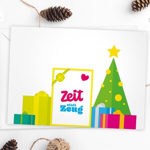Buono regalo di Natale LUXE "Time Gifts" numerato a mano e limitato: cartolina di alta qualità DIN A6, incl. busta, carta extra spessa