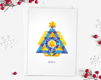 LUXE festive Christmas card "Pause" sparkling Christmas tree, hand-numbered & limited: high-quality card DIN A6, incl. envelope