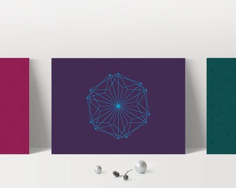 LUXE set of 3 Christmas cards "Stars", hand-numbered & limited: high-quality card set DIN A6, including envelope, extra-thick paper