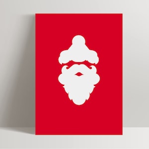 Carte de Noël LUXE "Santa Ho Ho Ho" numérotée à la main et limitée : carte postale de haute qualité DIN A6, incl. enveloppe, papier extra-épais, bordure colorée