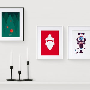 Juego de 3 tarjetas navideñas de lujo "Cascanueces, Papá Noel, Bosque de Navidad", numeradas a mano y edición limitada: juego de tarjetas de alta calidad DIN A6, incluye sobre.