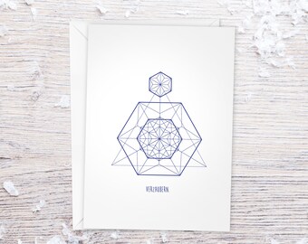 LUXE Christmas card "Enchant", reduced, abstract line art, hand-numbered & limited: high-quality card DIN A6, incl. envelope