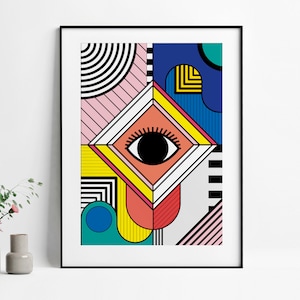 Lèvres Hike Honey – Impression d&#39;art de style Pop Art | illustration colorée | Affiche – format DIN A4
