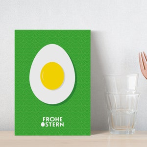 Cartolina di Pasqua LUXE "Uovo fritto", divertente biglietto di auguri, invito di Pasqua, cartolina numerata a mano e limitata DIN A6, incl. busta