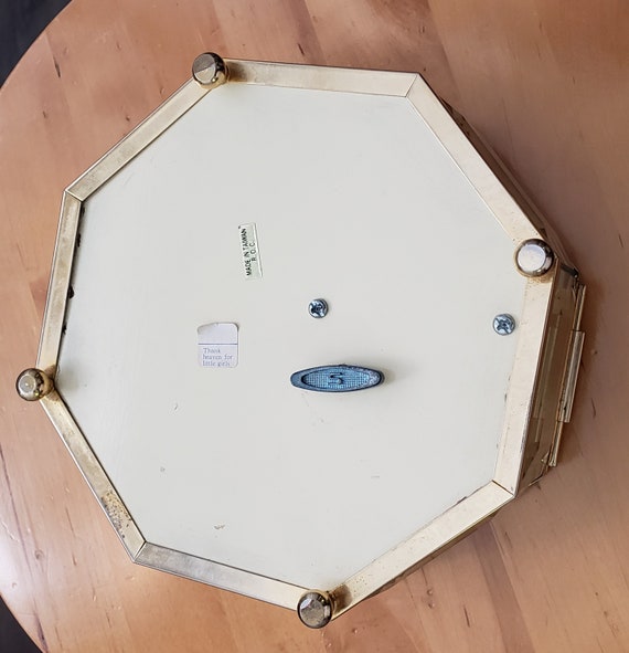 Antique Beveled Glass Jewelry Box Made in Taiwan … Gem