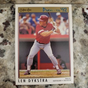 Baseball Collector Card - 1992 O-Pee-Chee Premier - Len Dykstra