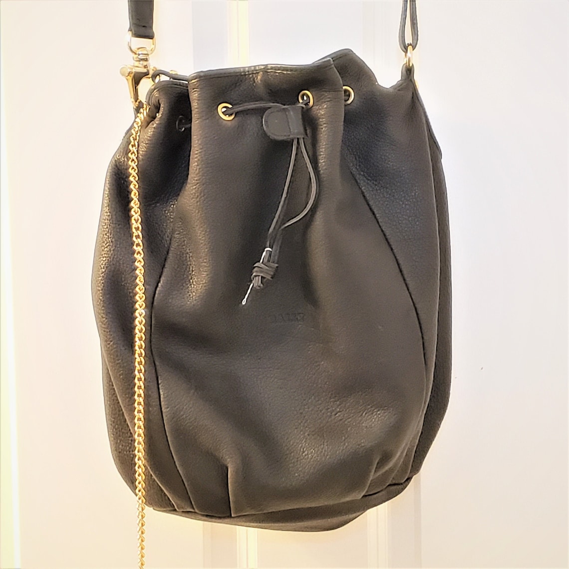 Vintage Large BALLY Black Leather HOBO Shoulder Bag Made in Etsy