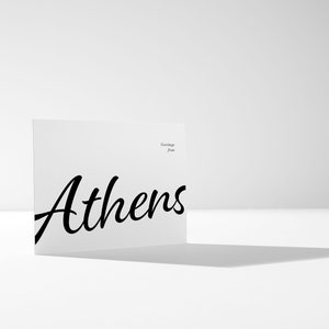 Saluti da Atene / Cartolina d'arte di lusso