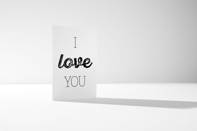 I Love You Luxurious Art Postcard Digital File Bild 1