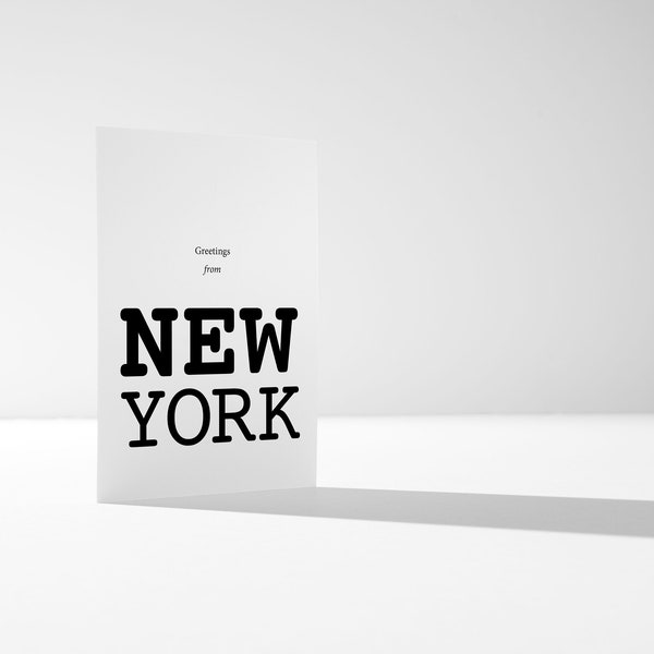 Greetings from New York | Luxurious Art Postcard Digital File