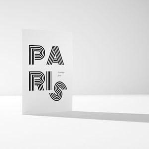 Salutations de Paris (No. 2) | Carte postale d'art luxueux