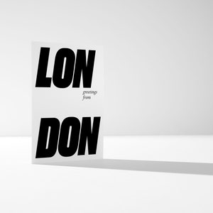 Salutations de Londres | Carte postale d'art luxueux