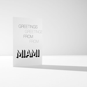 Groeten uit Miami | Luxe kunstbriefkaart