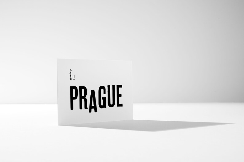 Greetings from Prague Luxurious Art Postcard image 1