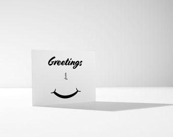 Greetings from ... (Smiley) | Luxurious Art Postcard