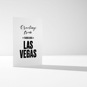 Salutations du fabuleux Las Vegas | Carte postale d'art luxueux