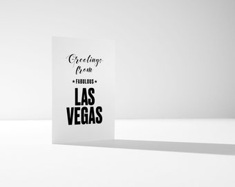 Greetings from Fabulous Las Vegas | Luxurious Art Postcard