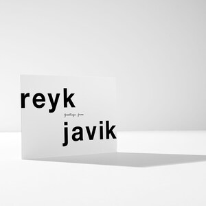 Groeten uit Reykjavik | Luxe kunstbriefkaart