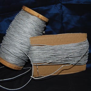 20 m antique ancient heavy silver brocade rope metal band cord braid brocade brocade cord metal thread metal vintage embroidery convent work