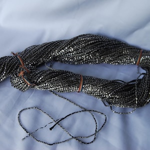 50 m antique ancient heavy silver brocade rope metal band cord braid brocade brocade cord metal thread metal vintage embroidery convent work