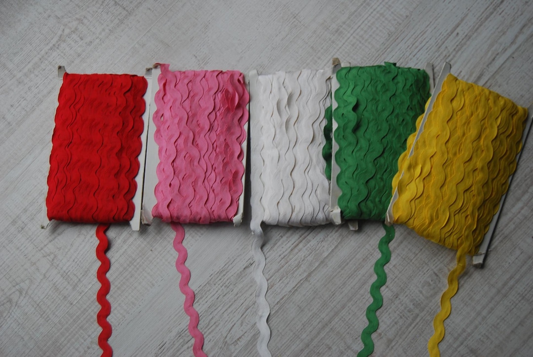 Jumbo Ric Rac Ideas Vintage 10m Jumbo Silk Ric Rac Zigzag Trim, Red, Pink, Rose, Off-white ...