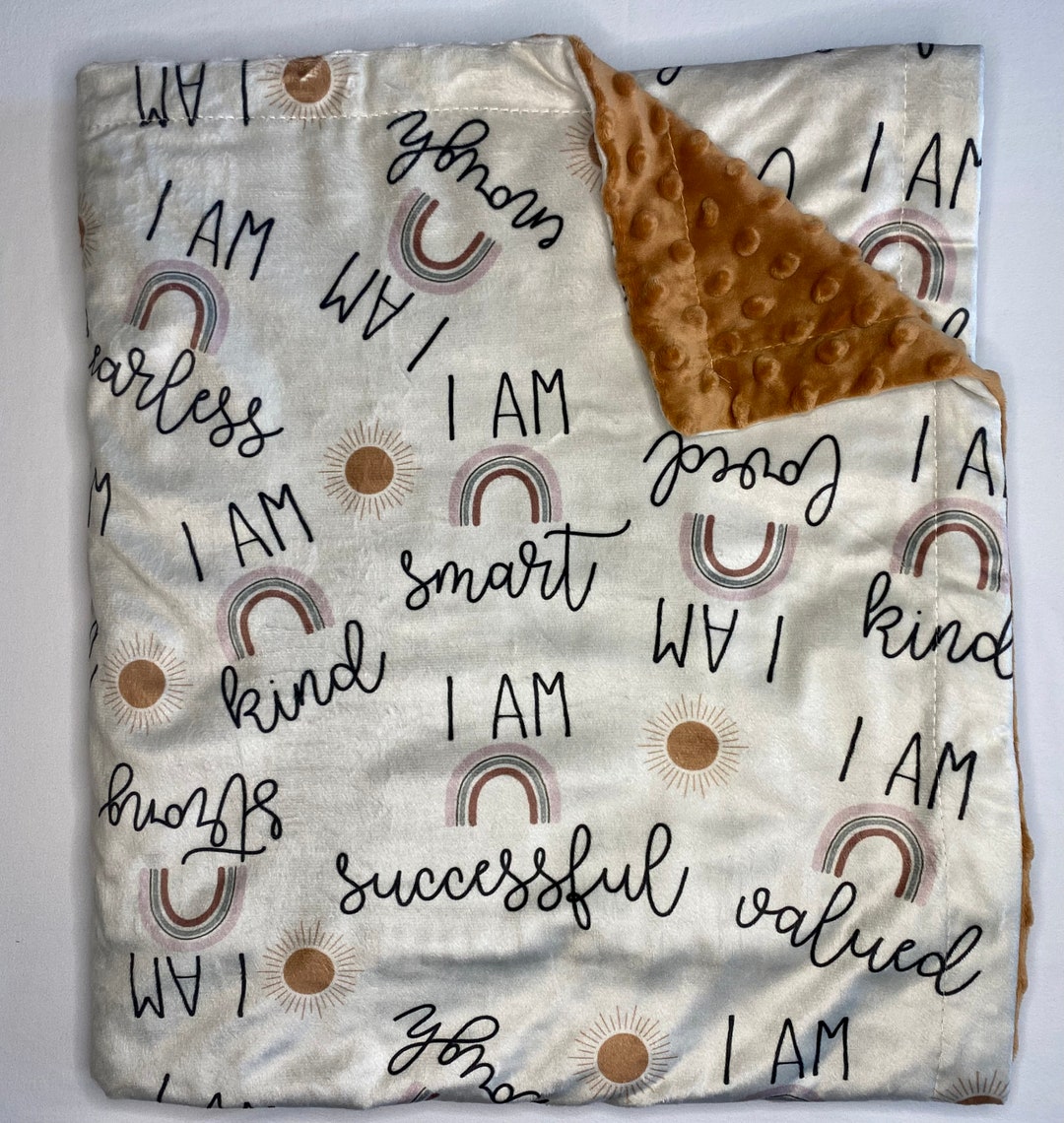 Minky Affirmations Blanket Etsy